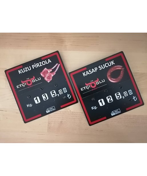 Kasap Reyonu Fiyat Etiketliği