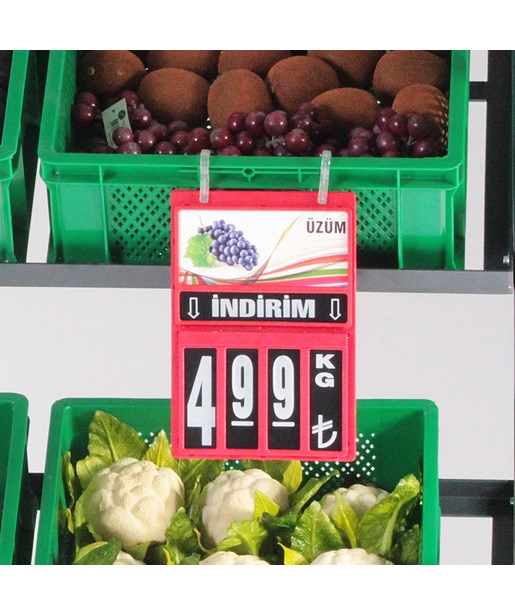 Dört Basamaklı Plastik Manav Etiketi