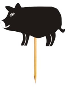 Kasap Reyonu Etiketliği Domuz